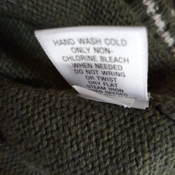 Croft & Barrow Cardigan Sweater Women's PM Sage Green  Snowflake Winter Zipper - Picture 13 of 13